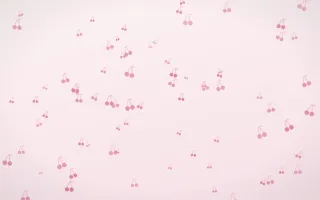 Rosewater Cherries II — light pink and white cute background, variation II