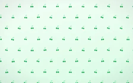 Sage Cherries — light green and white cute background