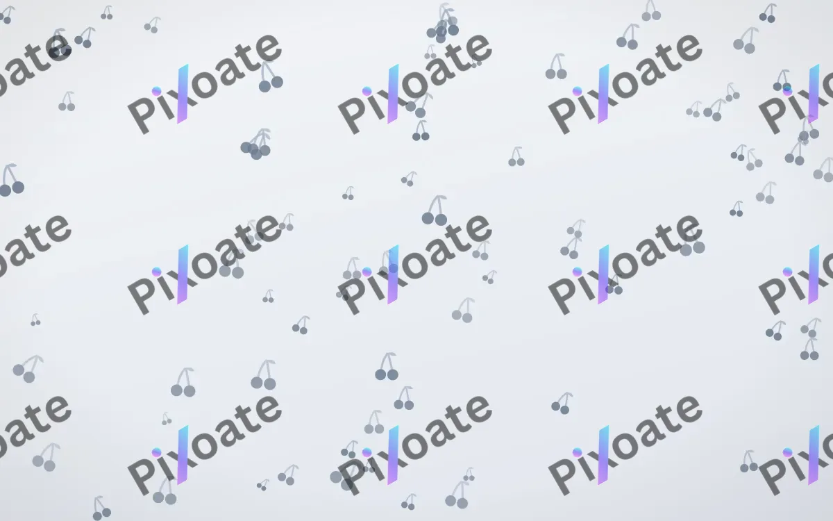 Slate Mist Cherries — light blue and white cute background