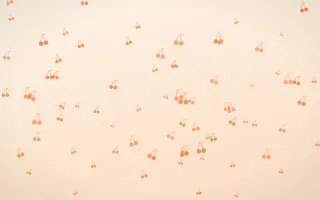 Sunset Pop Cherries — light orange and beige cute background