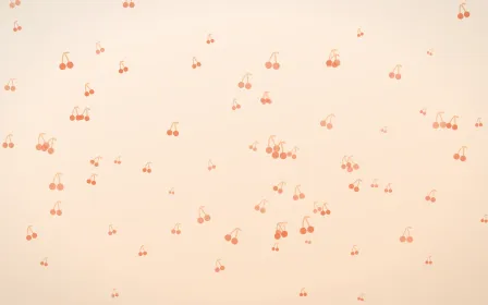 Sunset Pop Cherries — light orange and beige cute background