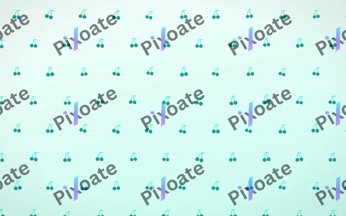 Teal Cherries — light teal and white cute background