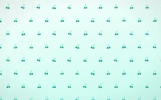 Teal Cherries — light teal and white cute background