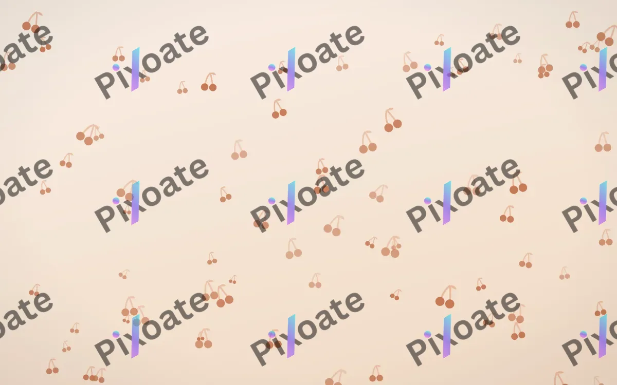 Terracotta Cherries — light orange and beige cute background