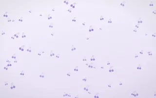 Wisteria Cherries III — light purple and white cute background, variation III