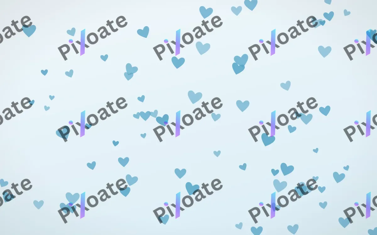 Arctic Frost Hearts — light blue and white cute background