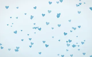 Arctic Frost Hearts — light blue and white cute background