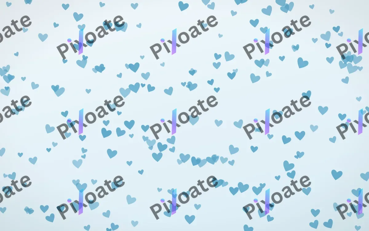 Arctic Frost Hearts Dense — light blue and white cute background