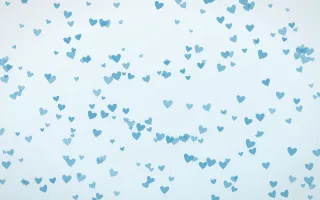 Arctic Frost Hearts Dense — light blue and white cute background