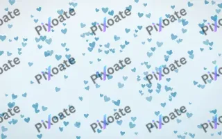Arctic Frost Hearts Dense III — light blue and white cute background, variation III