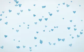 Arctic Frost Hearts II — light blue and white cute background, variation II