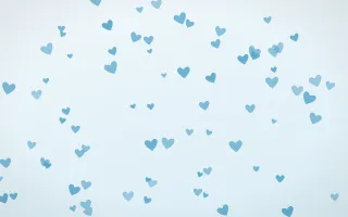 Arctic Frost Hearts III — light blue and white cute background, variation III