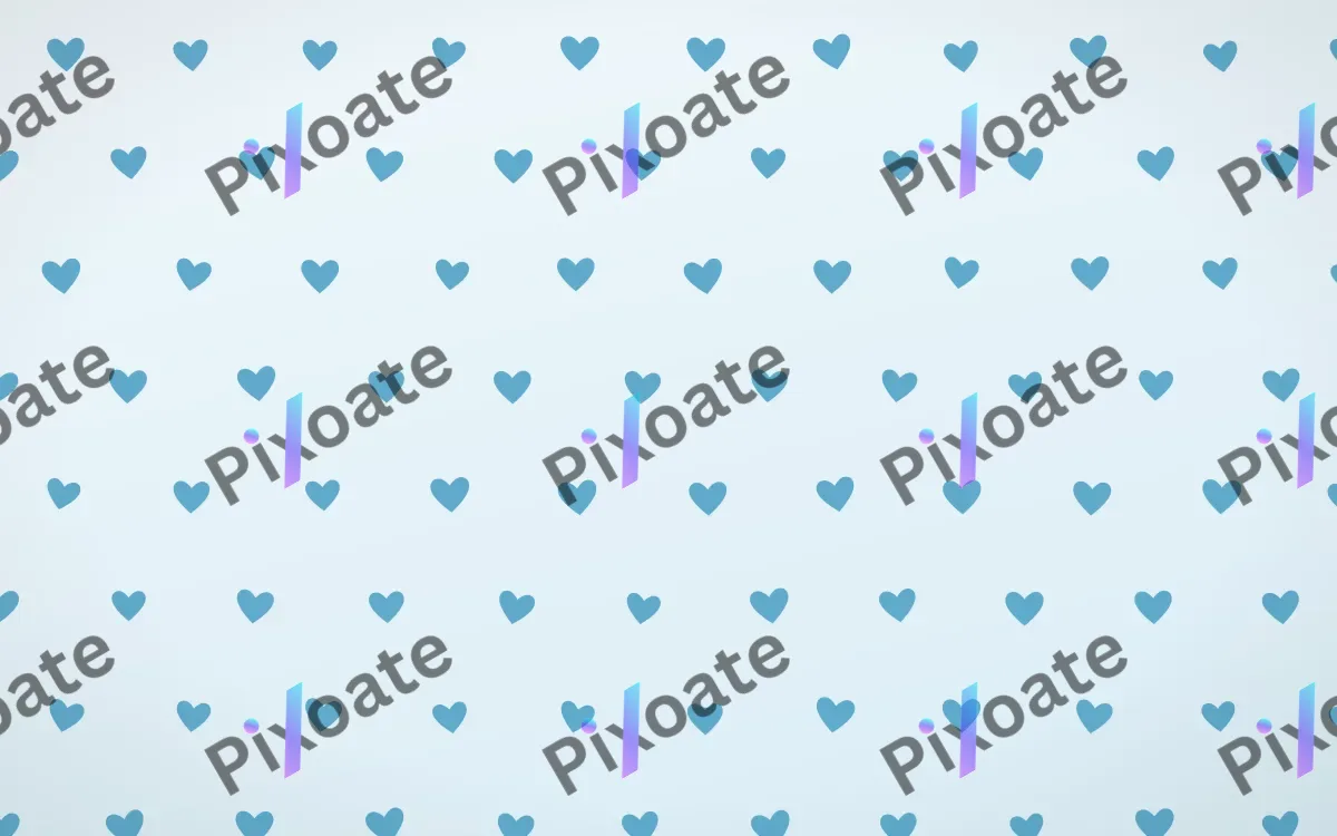 Arctic Frost Hearts Tiled — light blue and white cute background