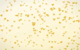 Buttercream Hearts Dense II — light gold, yellow and white cute background, variation II
