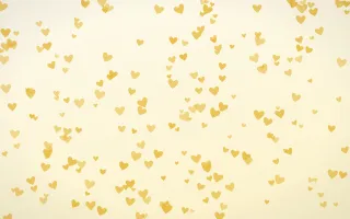 Buttercream Hearts Dense III — light gold, yellow and white cute background, variation III