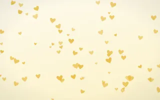 Buttercream Hearts II — light gold, yellow and white cute background, variation II