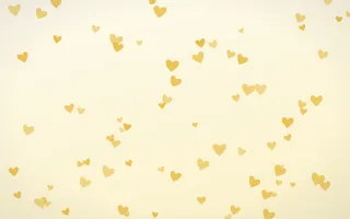 Buttercream Hearts III — light gold, yellow and white cute background, variation III