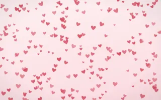 Cherry Soda Hearts Dense — light red and white cute background