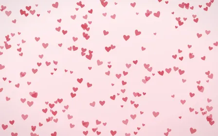 Cherry Soda Hearts Dense — light red and white cute background