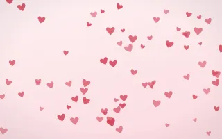 Cherry Soda Hearts III — light red and white cute background, variation III