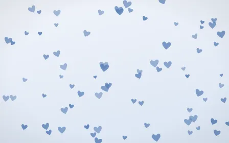 Denim Day Hearts — light blue and white cute background