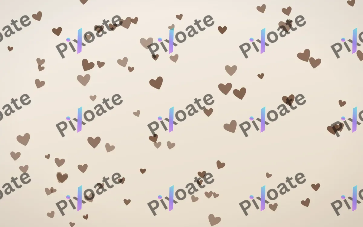 Espresso Hearts — light brown, orange and beige cute background