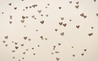 Espresso Hearts — light brown, orange and beige cute background