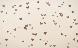Espresso Hearts III — light brown, orange and beige cute background, variation III