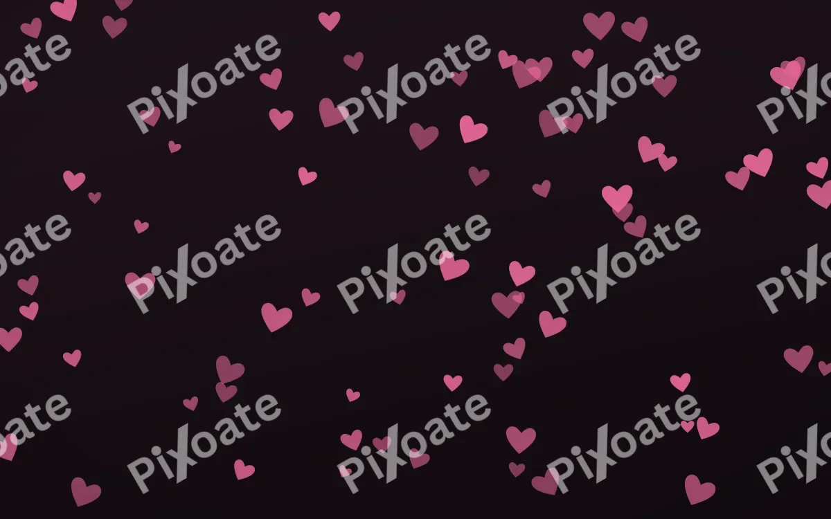 Flamingo Noir Hearts — dark pink and black cute background