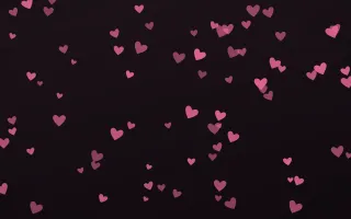 Flamingo Noir Hearts — dark pink and black cute background