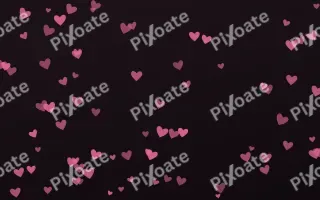 Flamingo Noir Hearts II — dark pink and black cute background, variation II