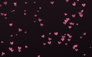 Flamingo Noir Hearts III — dark pink and black cute background, variation III
