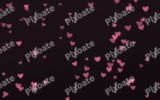 Flamingo Noir Hearts III — dark pink and black cute background, variation III