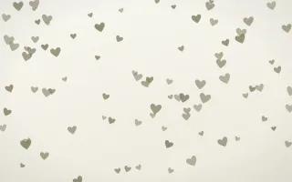 Fresh Linen Hearts II — light yellow and white cute background, variation II