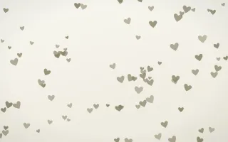 Fresh Linen Hearts III — light yellow and white cute background, variation III