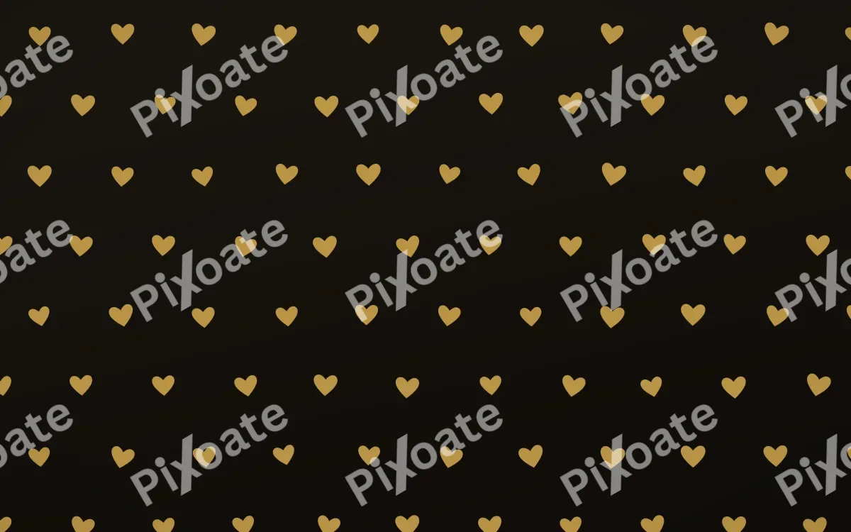 Golden Noir Hearts Tiled — dark gold, yellow and black cute background