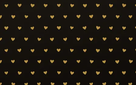 Golden Noir Hearts Tiled — dark gold, yellow and black cute background