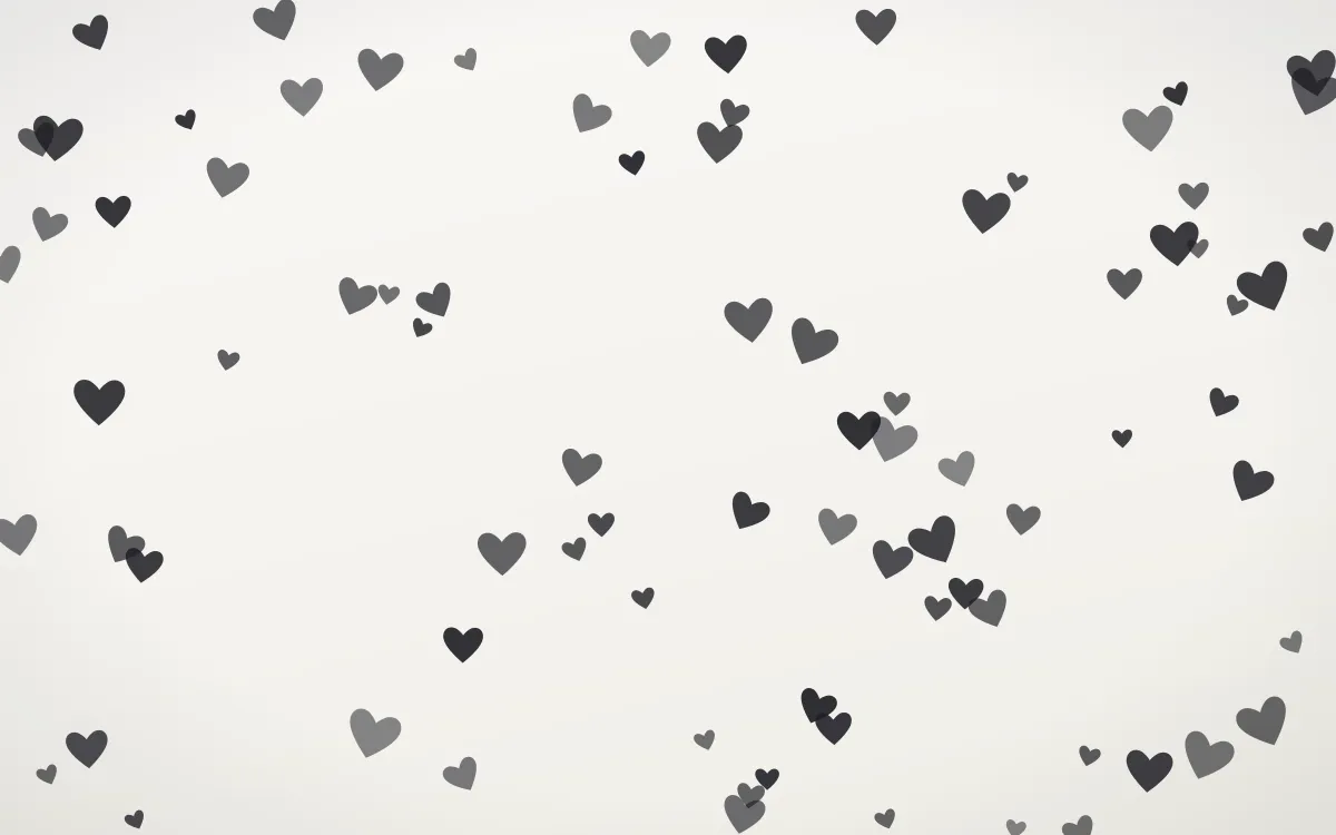 Inkline Hearts — light grey and white cute background