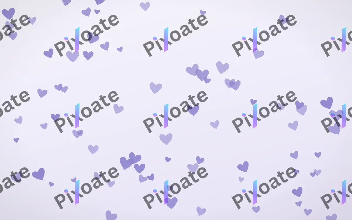 Lilac Frost Hearts — light blue and white cute background