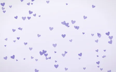 Lilac Frost Hearts — light blue and white cute background