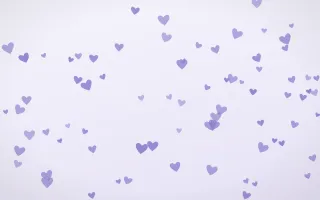 Lilac Frost Hearts II — light blue and white cute background, variation II