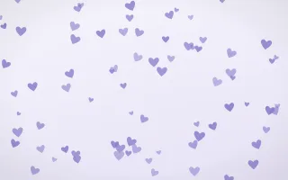 Lilac Frost Hearts III — light blue and white cute background, variation III