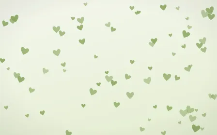 Matcha Latte Hearts — light green and white cute background
