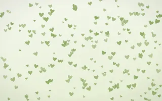 Matcha Latte Hearts Dense — light green and white cute background