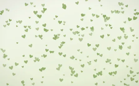Matcha Latte Hearts Dense — light green and white cute background
