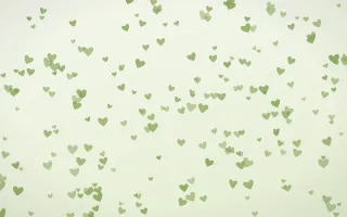 Matcha Latte Hearts Dense II — light green and white cute background, variation II