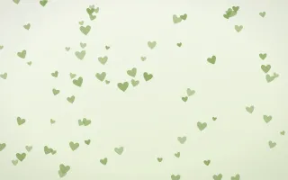 Matcha Latte Hearts II — light green and white cute background, variation II