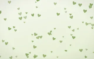 Matcha Latte Hearts III — light green and white cute background, variation III