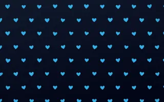 Midnight Hearts — dark blue cute background