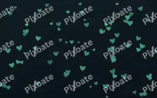 Midnight Garden Hearts — dark green and black cute background
